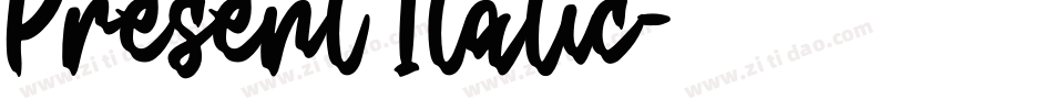 Present Italic字体转换